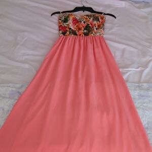 Pink Long Dress Super Long